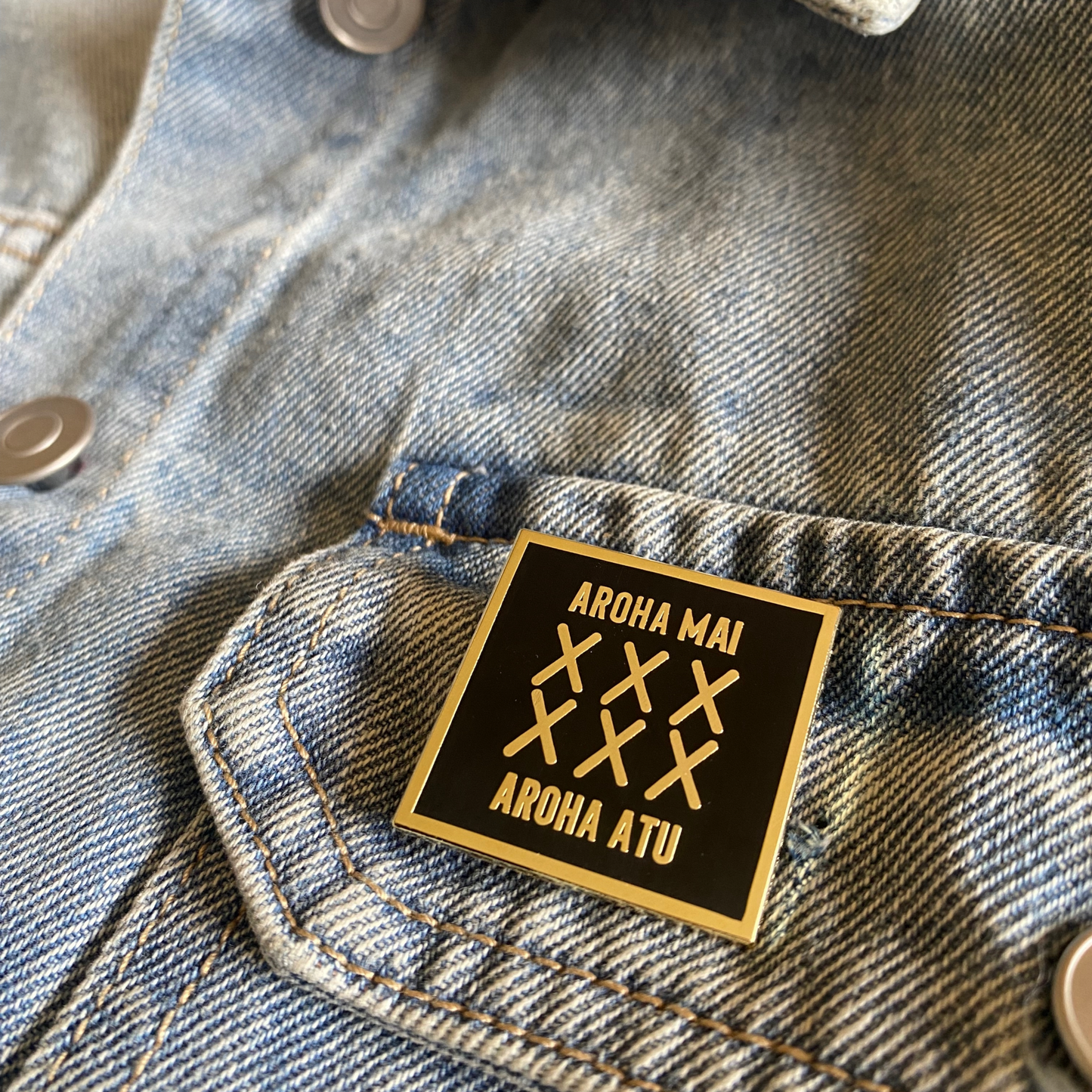 Aroha Mai Aroha Atu Enamel Pin